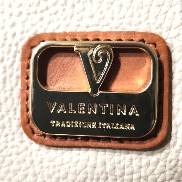 NWT Valentina Italian Pebbled Leather Flap Crossbody Shoulder Bag with Chain - Picture 4 of 16